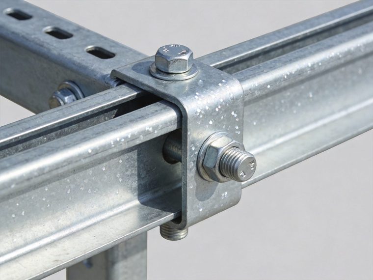 Galvanized steel surface detail